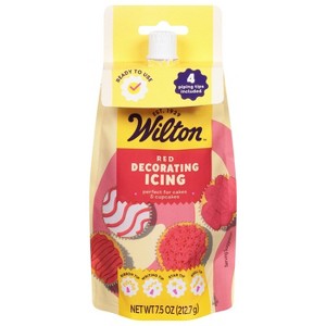 Wilton Red Decorating Icing Pouch with Tips — 7.5 oz (Pack of 2) - 1 of 3
