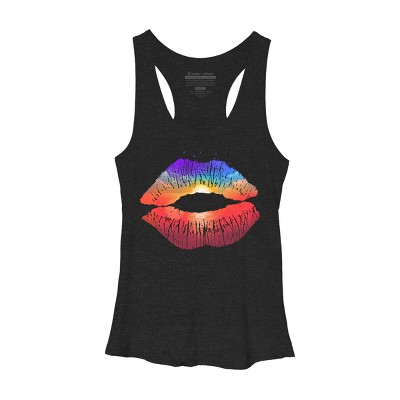 Women's Design By Humans Summer Kiss By clingcling Racerback Tank Top