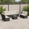 vidaXL Garden Sofa Set Black, Cream White - 2 of 4