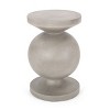 VYNXARIA outdoor Patio end table that features a classically turned pedestal base - 3 of 4