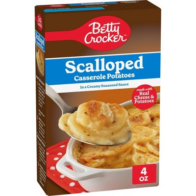 Betty Crocker Scalloped Casserole Potatoes, Made with Real Cheese, 4 oz Box, Pack of 4