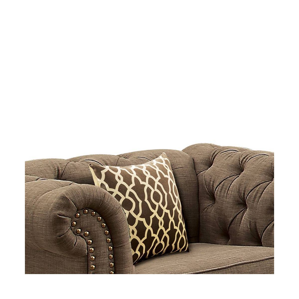 Acme Furniture Aurelia Accent Chair Brown Linen - thumbnail 4