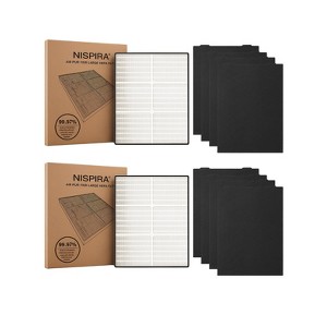 Nispira Whirlpool 8171434K Large Air Purifier HEPA and 4 Carbon Pre Filter Set For Whispure 510 AP510, AP530, AP450, AP51030K & AP51030KB, 2 Units - 1 of 4