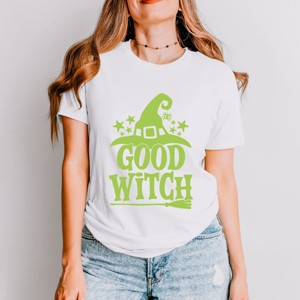 Simply Sage Market Good Witch Broom Short Sleeve Tee - 1 of 4