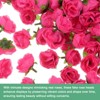 Unique Bargains Silk Plastic Small Faux Rose Artificial Flower Heads 1.2 inch - 2 of 4