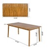 67'' Outdoor Acacia Wood Dining Table with Slatted Top,Weather-Resistant Patio Table for Deck or Backyard-The Pop Home - 4 of 4