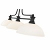 Melange 3-Light Linear Billiards Pendant - Matte Black with Opal Glass Shades - 2 of 4
