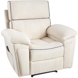 AMERLIFE Manual Recliner Chairs for Adults, Lazy Boy Recliners with Side Pocket, Large Lay Flat Reclining Sofa for Living Room Bedroom - 1 of 4