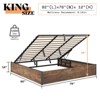 AMERLIFE Lift Up Storage Bed with Storage Underneath, No Headboard - 2 of 3