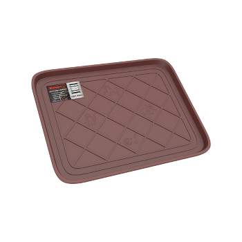 Fleming Supply All Weather Boot Tray Water-Resistant Plastic Utility Shoe Mat for Indoor and Outdoor Use