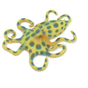 Collectible Wildlife Gifts | Octopus, Blue-ringed octopuses, Octopodes, Octopoda,Museum Quality, Hand Painted, Hard Rubber, Gift, 4 1/2"  CH289  BB179 - 1 of 4