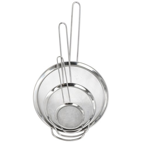Oster Baldwyn 3 Piece Stainless Steel Mesh Strainer Set In Silver 