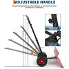 TackView Snow Shovel with Wheels, Heavy Duty Double Rod Wheeled Snow Pusher with Metal Blade, for Driveway Sidewalk Yard - 4 of 4