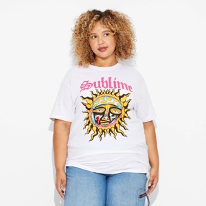 Women's Sublime Short Sleeve Graphic T-Shirt - White - 1 of 3