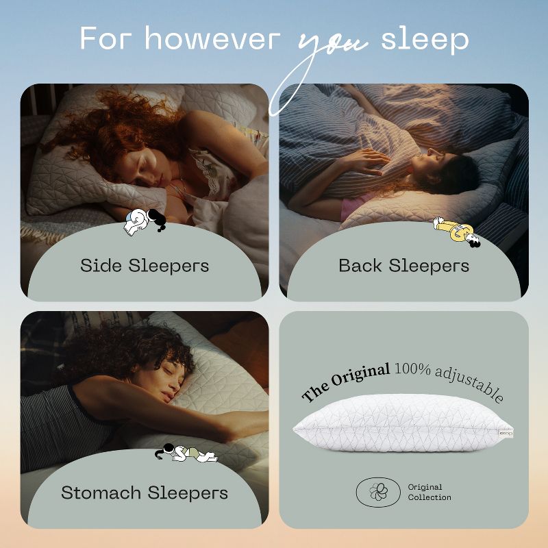Coop Home Goods The Original - Adjustable Memory Foam Pillow - Greenguard Gold Certified, 5 of 9
