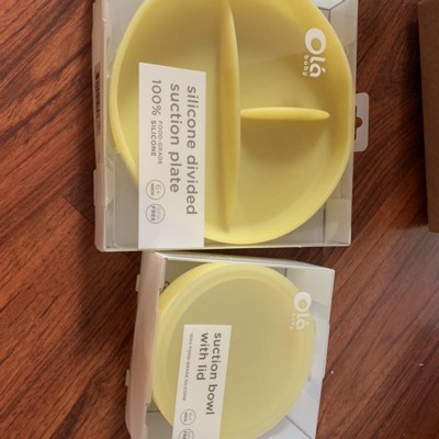 Olababy Silicone Divided Suction Plate - Lemon