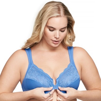 Glamorise Womens Wonderwire Front-closure Underwire Bra 1245 Blue 42c : Target