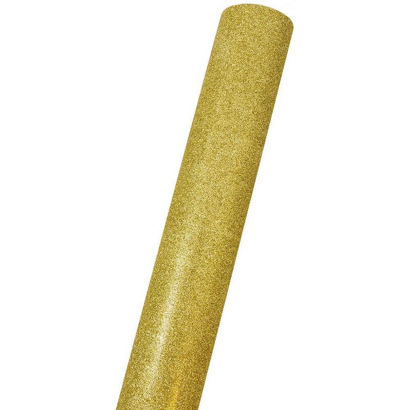 JAM PAPER Gold Glitter Gift Wrapping Paper Roll - 1 pack of 25 Sq. Ft., 3 of 6