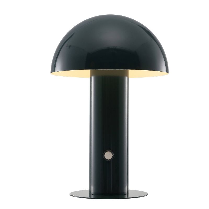 10.75" Boletus Contemporary Bohemian Rechargeable/Cordless Iron LED Mushroom Table Lamp - JONATHAN Y, 1 of 10