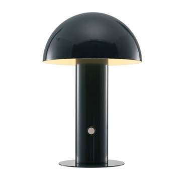 10.75" Boletus Contemporary Bohemian Rechargeable/Cordless Iron LED Mushroom Table Lamp - JONATHAN Y