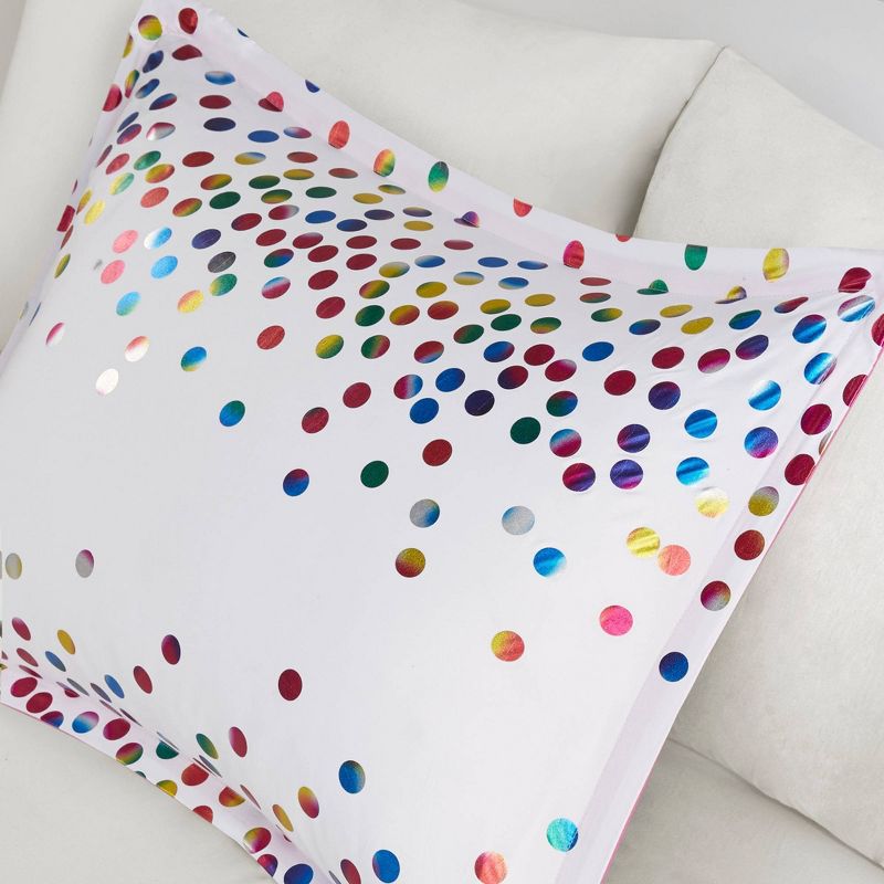 Teen Intelligent Design Thea Rainbow Metallic Dot Comforter Set, 4 of 9