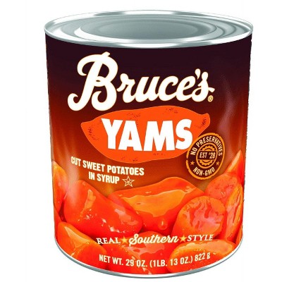 Bruce's Yams Cut Sweet Potatoes in Syrup, Canned Vegetables, 29 oz (Pack of 2)