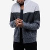 CULTURA Men's Full Zip Mock Neck Cardigan Sweater With Fleece Lining - 3 of 4