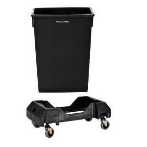 Alpine Industries Polypropylene Commercial Indoor Trash Can 23 Gallon Black (ALP477-BLK-PKD) - 1 of 4