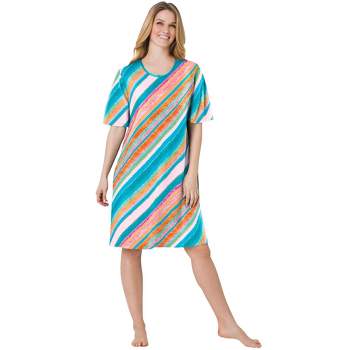 Dreams & Co. Women's Plus Size Short-Sleeve Sleepshirt