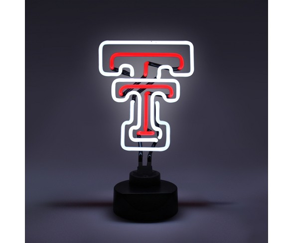 NCAA Texas Tech Red Raiders Table Top Neon Logo Light