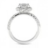 Pompeii3 Certified 1.20Ct Diamond Engagement Ring White Gold Lab Created Twist Vine Band - Size 7 - 2 of 4