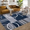 Geometric Abstract Washable Area Rug Living Room Rugs Non-Slip Soft Ultra-Thin Modern Throw Carpet Contemporary Stain Resistant Floor Carpet - 3 of 4