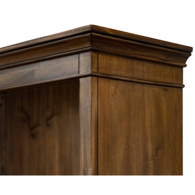 Porter 74" Brown Wood Adjustable Shelves Bookcase