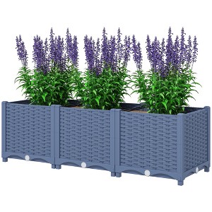 Aghana Digitals Blue PP Raised Garden Bed 5x1x1ft with Drainage Holes for Vegetables Herbs Flowers - 1 of 4