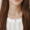 EVERLY JEWELRY | Silver Heart Necklace with Cable Chain – Multiple Metal color Options - 4 of 4