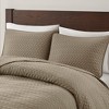 Sapphtopaz Bedding Comforter Set Luxurious Solid Color Oversized Herringbone Quilting Quilt Set 3 Piece 1 Quilt, 2 Pillow Shams - 4 of 4