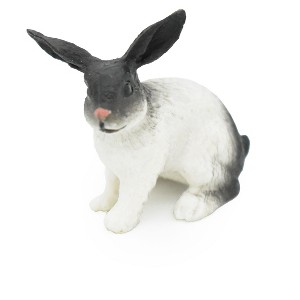 Collectible Wildlife Gifts | Rabbit Toy, Bunny Rabbits, Domestic, Realistic Rubber Figure, Model, Animal, Hand Painted Figurines,   2"   CH052 BB77 - 1 of 4