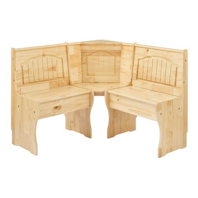 Musehomeinc Traditional Style 3 Piece Solid Wood Modern Breakfast Nook