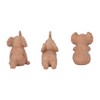 Sagebrook Home Set of 3 Yoga Elephant Figurines - Classic Polyresin Sculpture of Yoga Posed Eleplants - Home, Office, Yoga - 4 of 4