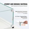 VEVOR Gas Fire Pit Wind Guard for Square Fire Table, 21 x 21 x 7.5 inch Clear Tempered Wind Guard for Firepits,Transparent - 4 of 4