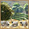 Amanti Art Sheep in Summer I by Melissa Wang Framed Wall Art Print - 4 of 4