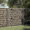 vidaXL Gabion Basket with Cover - 39.4"x19.7"x39.4" Rectangular Galvanized Iron - Weather-Resistant, Tool-Free Assembly, Customizable Outdoor Use - 2 of 4