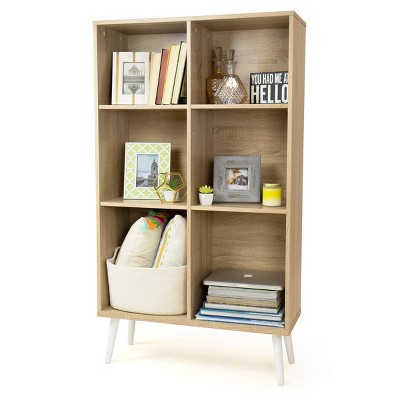 55 24 Bookcase With Adjustable Shelving Light Wood White Humble Crew   GUEST 2844b25e Bb3f 4667 A431 57b04506ae05