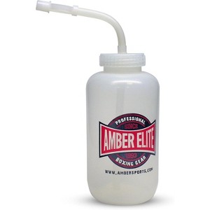 Amber Fight Gear Pro Style 24oz Clear Water Bottle with Long Curved Straw, Ideal for Gym, Yoga, Sports, Boxing, Lacrosse, Football, Hockey & Outdoors - 1 of 1