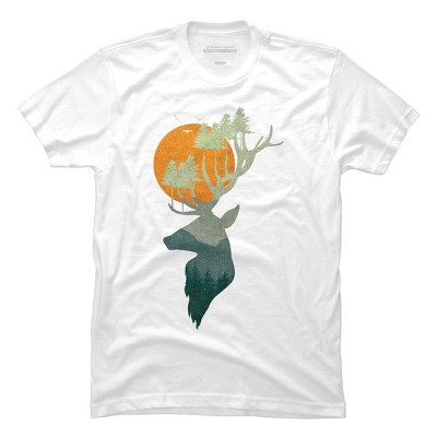 Men's Design By Humans Deer & Nature By lybrateRed T-Shirt