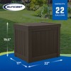 Suncast SS500 22 Gallon Small Resin Outdoor Patio Storage Deck Box - 3 of 4