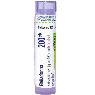 Belladonna 200CK by Boiron Homeopathic Single Medicine For Cough, Cold & Flu  -  80 Pellet
