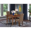 Rectangular Dining Table Set - 3pc Table & 2 Parsons Chairs - Dark Coffee Linen Fabric - 42" to 53.5" - 2 of 4