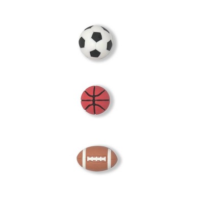 Yoobi Mini Eraser 3D Sports: Cute Novelty Erasers, School Supplies for Kids, Multicolored, Pack of 3