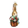 Old World Christmas Blown Glass Ornament for Christmas Tree, Peter Rabbit With Flower Pot - 4 of 4